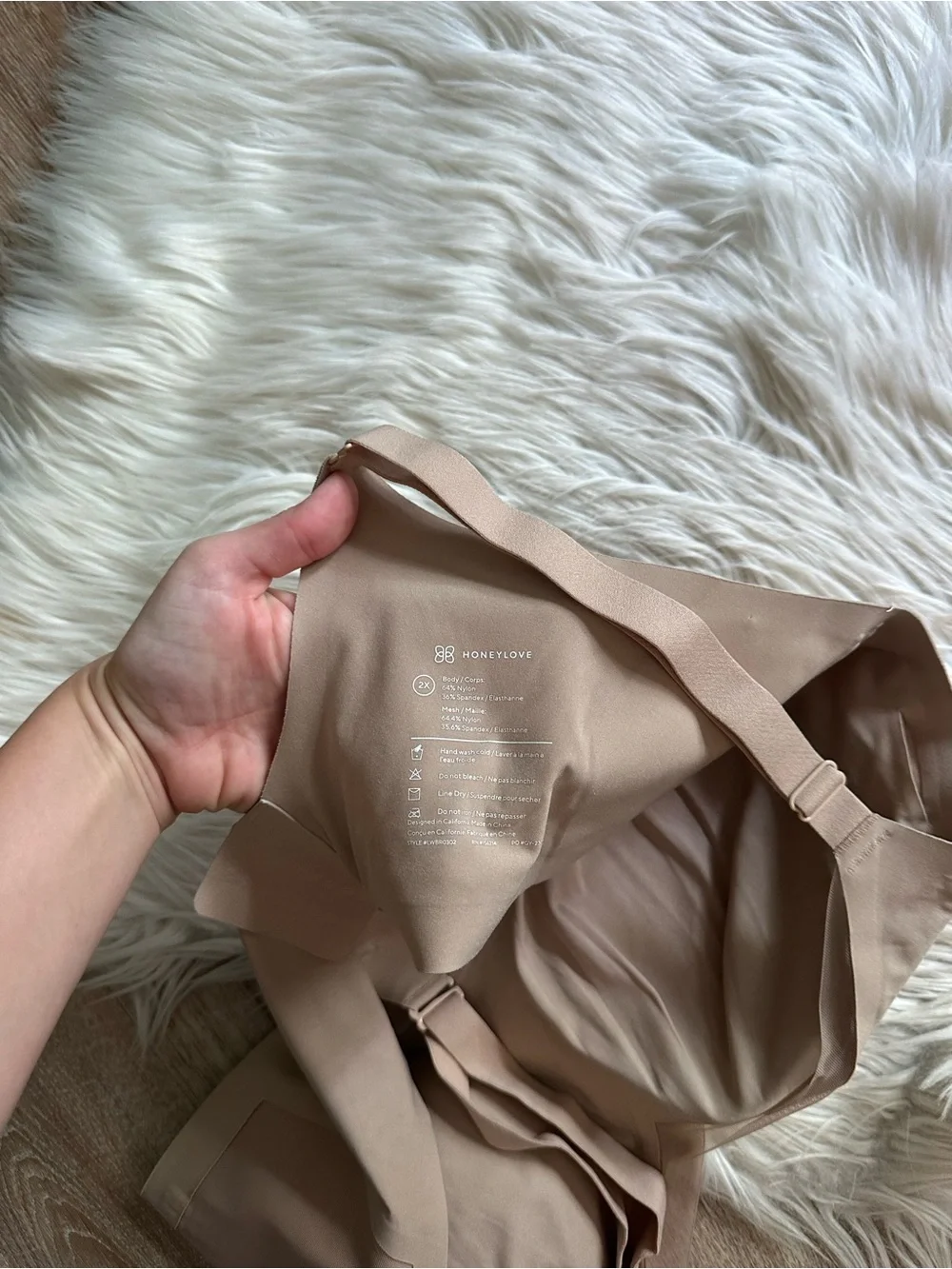 HONEYLOVE CrossOver Bra In Sand